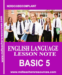 ENG B5 English language Lesson note