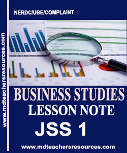 Business Studies Lesson Note for Jss1