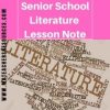 Literature lesson note Literature Lesson note