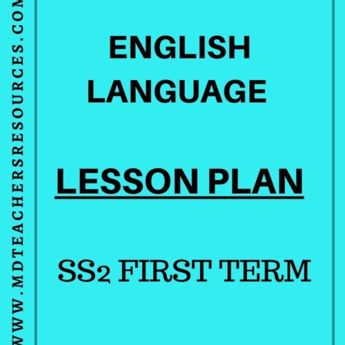 Copy of Lesson plan cover SS2 First Term English language Lesson Plan